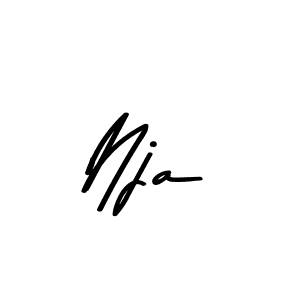 Create a beautiful signature design for name Nja. With this signature (Asem Kandis PERSONAL USE) fonts, you can make a handwritten signature for free. Nja signature style 9 images and pictures png