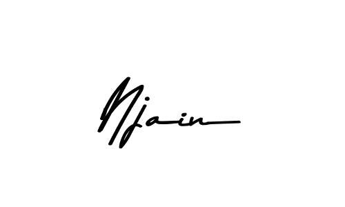 Create a beautiful signature design for name Njain. With this signature (Asem Kandis PERSONAL USE) fonts, you can make a handwritten signature for free. Njain signature style 9 images and pictures png