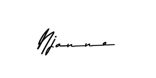 How to make Njanne name signature. Use Asem Kandis PERSONAL USE style for creating short signs online. This is the latest handwritten sign. Njanne signature style 9 images and pictures png