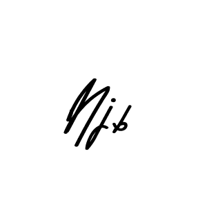 Design your own signature with our free online signature maker. With this signature software, you can create a handwritten (Asem Kandis PERSONAL USE) signature for name Njb. Njb signature style 9 images and pictures png