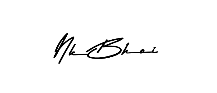 The best way (Asem Kandis PERSONAL USE) to make a short signature is to pick only two or three words in your name. The name Nk Bhoi include a total of six letters. For converting this name. Nk Bhoi signature style 9 images and pictures png