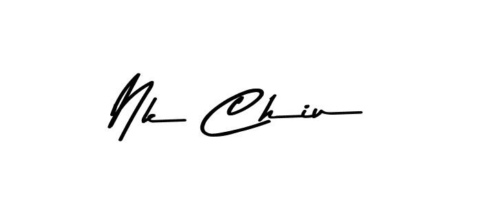 Design your own signature with our free online signature maker. With this signature software, you can create a handwritten (Asem Kandis PERSONAL USE) signature for name Nk Chiu. Nk Chiu signature style 9 images and pictures png