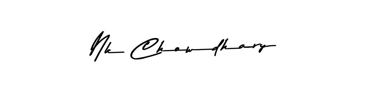 Use a signature maker to create a handwritten signature online. With this signature software, you can design (Asem Kandis PERSONAL USE) your own signature for name Nk Chowdhary. Nk Chowdhary signature style 9 images and pictures png