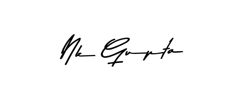 How to make Nk Gupta name signature. Use Asem Kandis PERSONAL USE style for creating short signs online. This is the latest handwritten sign. Nk Gupta signature style 9 images and pictures png