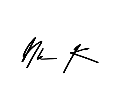 This is the best signature style for the Nk K name. Also you like these signature font (Asem Kandis PERSONAL USE). Mix name signature. Nk K signature style 9 images and pictures png