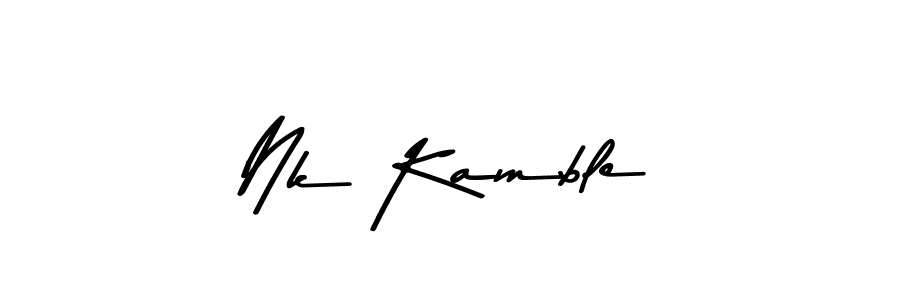 Use a signature maker to create a handwritten signature online. With this signature software, you can design (Asem Kandis PERSONAL USE) your own signature for name Nk Kamble. Nk Kamble signature style 9 images and pictures png