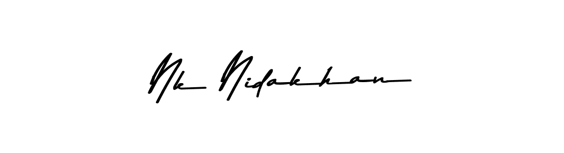 This is the best signature style for the Nk Nidakhan name. Also you like these signature font (Asem Kandis PERSONAL USE). Mix name signature. Nk Nidakhan signature style 9 images and pictures png
