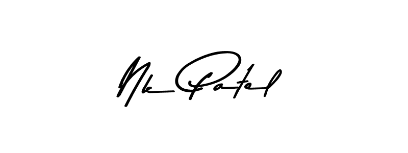 Make a beautiful signature design for name Nk Patel. With this signature (Asem Kandis PERSONAL USE) style, you can create a handwritten signature for free. Nk Patel signature style 9 images and pictures png