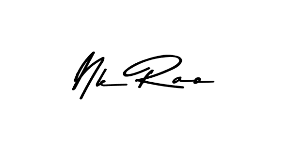 Design your own signature with our free online signature maker. With this signature software, you can create a handwritten (Asem Kandis PERSONAL USE) signature for name Nk Rao. Nk Rao signature style 9 images and pictures png