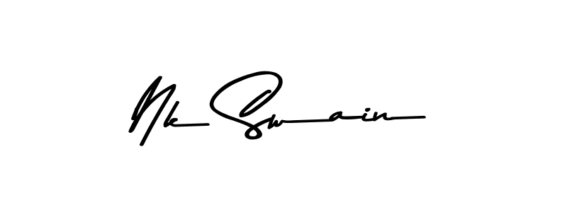 Design your own signature with our free online signature maker. With this signature software, you can create a handwritten (Asem Kandis PERSONAL USE) signature for name Nk Swain. Nk Swain signature style 9 images and pictures png