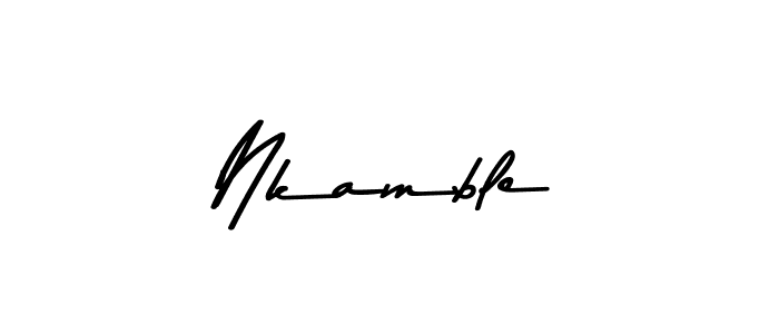 Use a signature maker to create a handwritten signature online. With this signature software, you can design (Asem Kandis PERSONAL USE) your own signature for name Nkamble. Nkamble signature style 9 images and pictures png