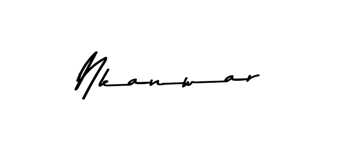 Nkanwar stylish signature style. Best Handwritten Sign (Asem Kandis PERSONAL USE) for my name. Handwritten Signature Collection Ideas for my name Nkanwar. Nkanwar signature style 9 images and pictures png