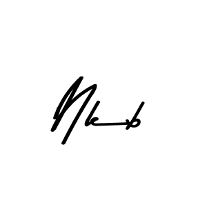 Nkb stylish signature style. Best Handwritten Sign (Asem Kandis PERSONAL USE) for my name. Handwritten Signature Collection Ideas for my name Nkb. Nkb signature style 9 images and pictures png