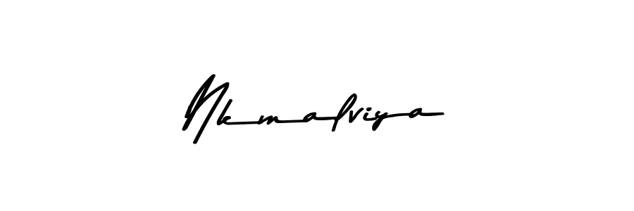 Make a beautiful signature design for name Nkmalviya. With this signature (Asem Kandis PERSONAL USE) style, you can create a handwritten signature for free. Nkmalviya signature style 9 images and pictures png