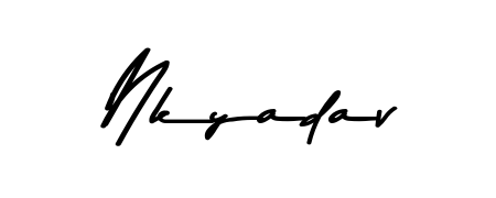 A dynamic signature style for Nkyadav using Asem Kandis PERSONAL USE script. Designed to look authentic, handwritten, and professional. Nkyadav signature style 9 images and pictures png