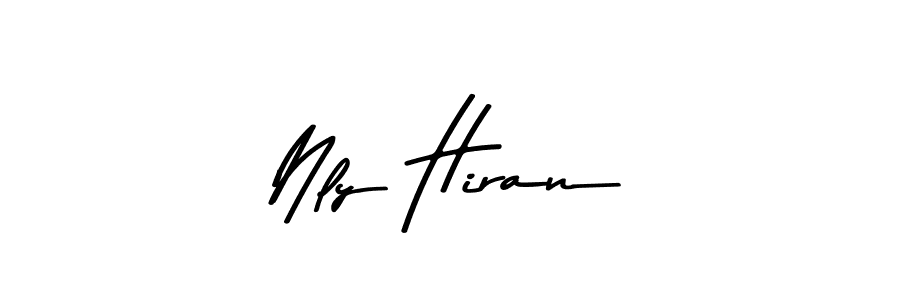 The best way (Asem Kandis PERSONAL USE) to make a short signature is to pick only two or three words in your name. The name Nly Hiran include a total of six letters. For converting this name. Nly Hiran signature style 9 images and pictures png
