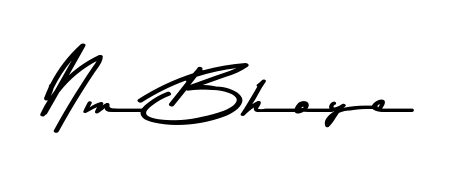 Create a beautiful signature design for name Nm Bhoye. With this signature (Asem Kandis PERSONAL USE) fonts, you can make a handwritten signature for free. Nm Bhoye signature style 9 images and pictures png
