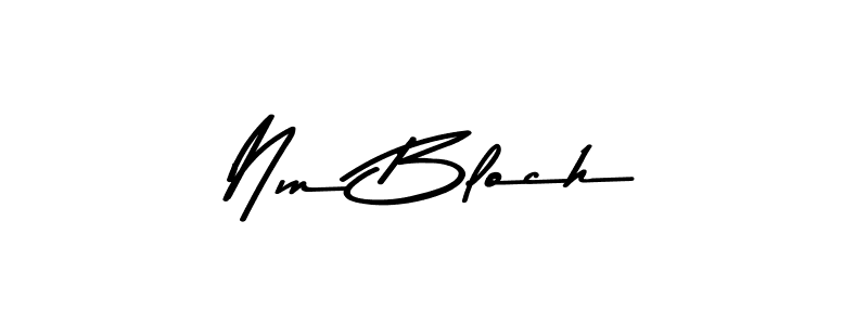 Similarly Asem Kandis PERSONAL USE is the best handwritten signature design. Signature creator online .You can use it as an online autograph creator for name Nm Bloch. Nm Bloch signature style 9 images and pictures png