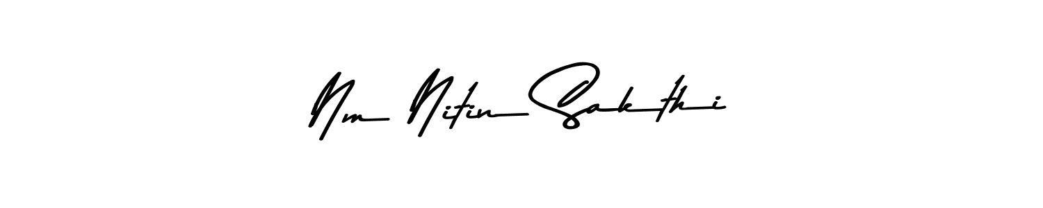 How to make Nm Nitin Sakthi signature? Asem Kandis PERSONAL USE is a professional autograph style. Create handwritten signature for Nm Nitin Sakthi name. Nm Nitin Sakthi signature style 9 images and pictures png