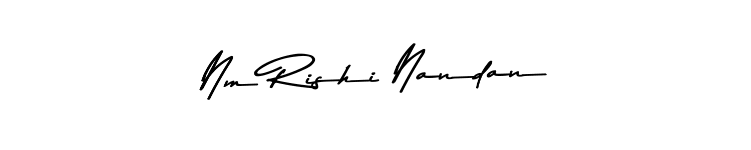 You should practise on your own different ways (Asem Kandis PERSONAL USE) to write your name (Nm Rishi Nandan) in signature. don't let someone else do it for you. Nm Rishi Nandan signature style 9 images and pictures png