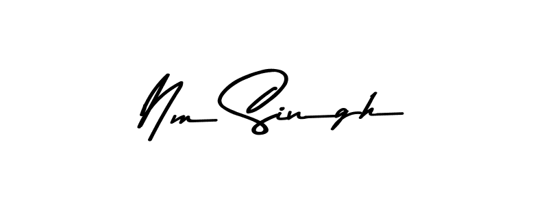 Asem Kandis PERSONAL USE is a professional signature style that is perfect for those who want to add a touch of class to their signature. It is also a great choice for those who want to make their signature more unique. Get Nm Singh name to fancy signature for free. Nm Singh signature style 9 images and pictures png