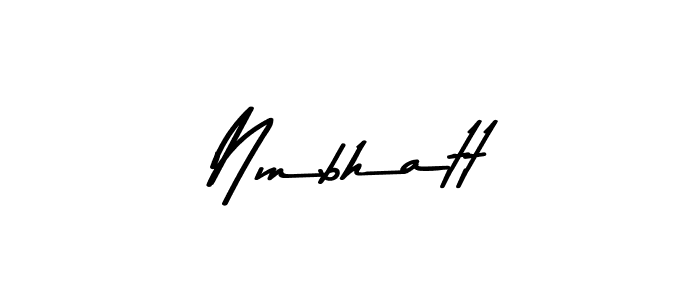Use a signature maker to create a handwritten signature online. With this signature software, you can design (Asem Kandis PERSONAL USE) your own signature for name Nmbhatt. Nmbhatt signature style 9 images and pictures png