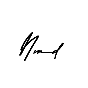 Create a beautiful signature design for name Nmd. With this signature (Asem Kandis PERSONAL USE) fonts, you can make a handwritten signature for free. Nmd signature style 9 images and pictures png