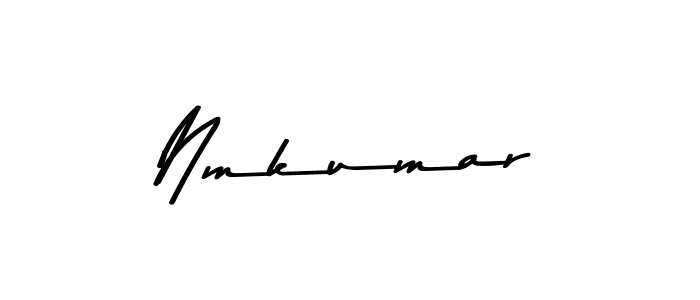 Make a beautiful signature design for name Nmkumar. With this signature (Asem Kandis PERSONAL USE) style, you can create a handwritten signature for free. Nmkumar signature style 9 images and pictures png