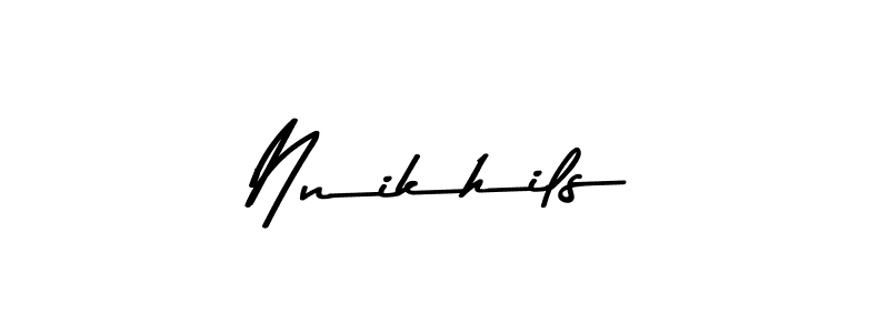 Asem Kandis PERSONAL USE is a professional signature style that is perfect for those who want to add a touch of class to their signature. It is also a great choice for those who want to make their signature more unique. Get Nnikhils name to fancy signature for free. Nnikhils signature style 9 images and pictures png