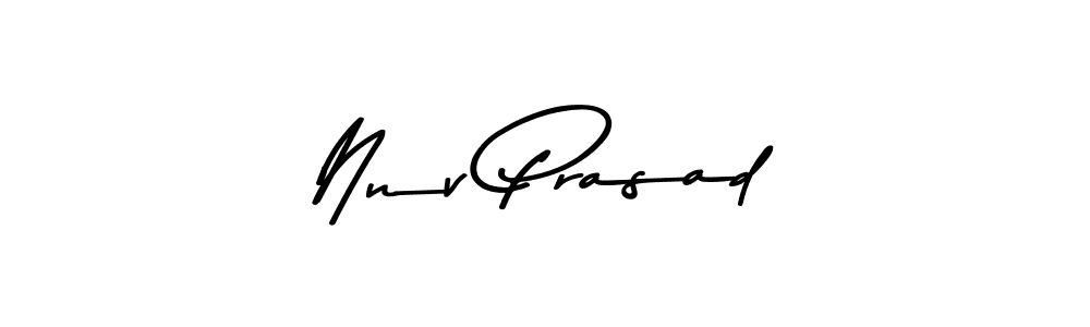 This is the best signature style for the Nnv Prasad name. Also you like these signature font (Asem Kandis PERSONAL USE). Mix name signature. Nnv Prasad signature style 9 images and pictures png