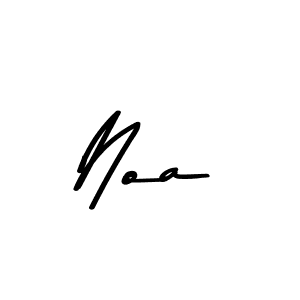 How to make Noa name signature. Use Asem Kandis PERSONAL USE style for creating short signs online. This is the latest handwritten sign. Noa signature style 9 images and pictures png