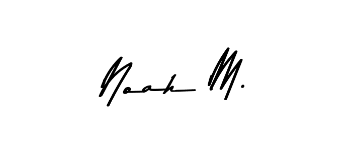 How to make Noah M. name signature. Use Asem Kandis PERSONAL USE style for creating short signs online. This is the latest handwritten sign. Noah M. signature style 9 images and pictures png