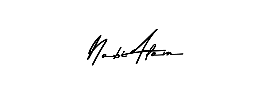 Also You can easily find your signature by using the search form. We will create Nobi Alom name handwritten signature images for you free of cost using Asem Kandis PERSONAL USE sign style. Nobi Alom signature style 9 images and pictures png