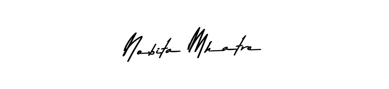 Similarly Asem Kandis PERSONAL USE is the best handwritten signature design. Signature creator online .You can use it as an online autograph creator for name Nobita Mhatre. Nobita Mhatre signature style 9 images and pictures png
