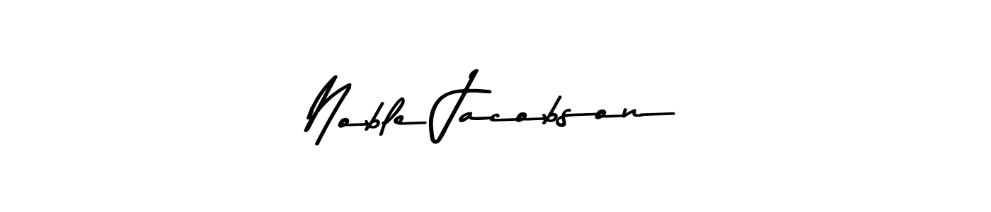 Create a beautiful signature design for name Noble Jacobson. With this signature (Asem Kandis PERSONAL USE) fonts, you can make a handwritten signature for free. Noble Jacobson signature style 9 images and pictures png