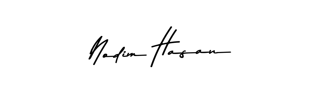 The best way (Asem Kandis PERSONAL USE) to make a short signature is to pick only two or three words in your name. The name Nodim Hasan include a total of six letters. For converting this name. Nodim Hasan signature style 9 images and pictures png