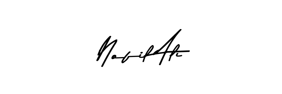 How to make Nofil Ali name signature. Use Asem Kandis PERSONAL USE style for creating short signs online. This is the latest handwritten sign. Nofil Ali signature style 9 images and pictures png