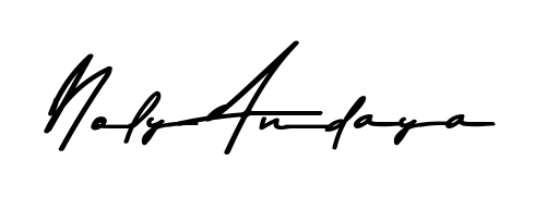 The Asem Kandis PERSONAL USE font transforms the name Noly Andaya into an executive sign with sharp precision and distinguished character. Noly Andaya signature style 9 images and pictures png