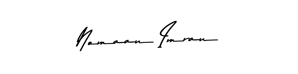 How to make Nomaan Imran name signature. Use Asem Kandis PERSONAL USE style for creating short signs online. This is the latest handwritten sign. Nomaan Imran signature style 9 images and pictures png