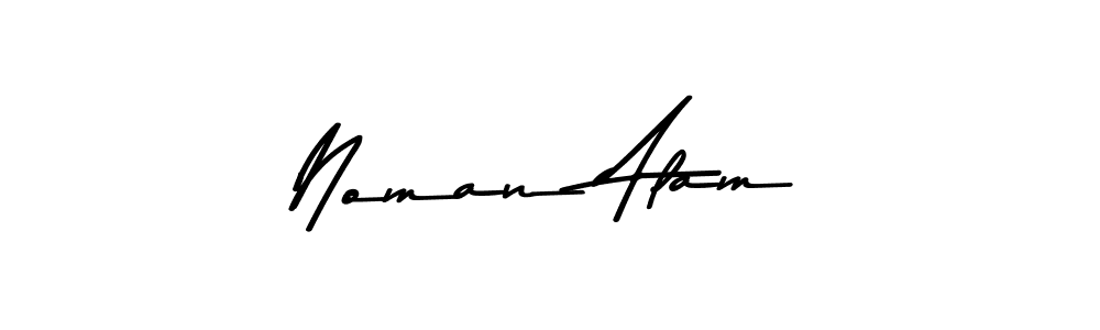 How to make Noman Alam name signature. Use Asem Kandis PERSONAL USE style for creating short signs online. This is the latest handwritten sign. Noman Alam signature style 9 images and pictures png