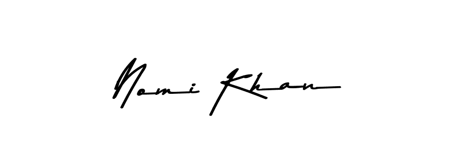 You should practise on your own different ways (Asem Kandis PERSONAL USE) to write your name (Nomi Khan) in signature. don't let someone else do it for you. Nomi Khan signature style 9 images and pictures png