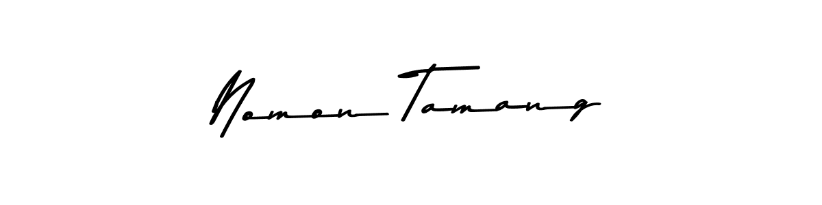 Similarly Asem Kandis PERSONAL USE is the best handwritten signature design. Signature creator online .You can use it as an online autograph creator for name Nomon Tamang. Nomon Tamang signature style 9 images and pictures png