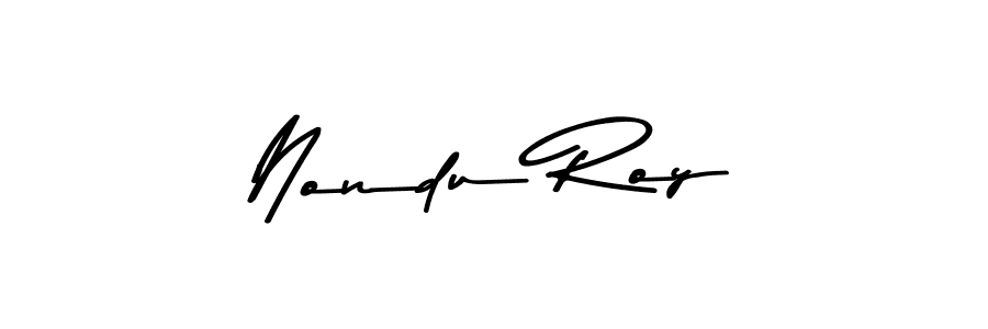 Design your own signature with our free online signature maker. With this signature software, you can create a handwritten (Asem Kandis PERSONAL USE) signature for name Nondu Roy. Nondu Roy signature style 9 images and pictures png