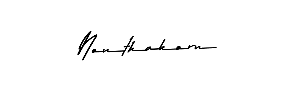 Design your own signature with our free online signature maker. With this signature software, you can create a handwritten (Asem Kandis PERSONAL USE) signature for name Nonthakorn. Nonthakorn signature style 9 images and pictures png