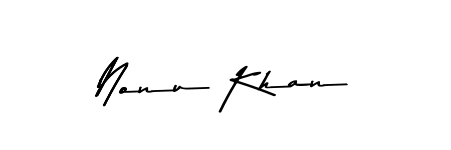 Make a beautiful signature design for name Nonu Khan. With this signature (Asem Kandis PERSONAL USE) style, you can create a handwritten signature for free. Nonu Khan signature style 9 images and pictures png