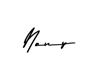 Also You can easily find your signature by using the search form. We will create Nony name handwritten signature images for you free of cost using Asem Kandis PERSONAL USE sign style. Nony signature style 9 images and pictures png