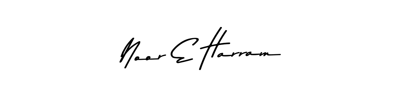 How to make Noor E Harram name signature. Use Asem Kandis PERSONAL USE style for creating short signs online. This is the latest handwritten sign. Noor E Harram signature style 9 images and pictures png