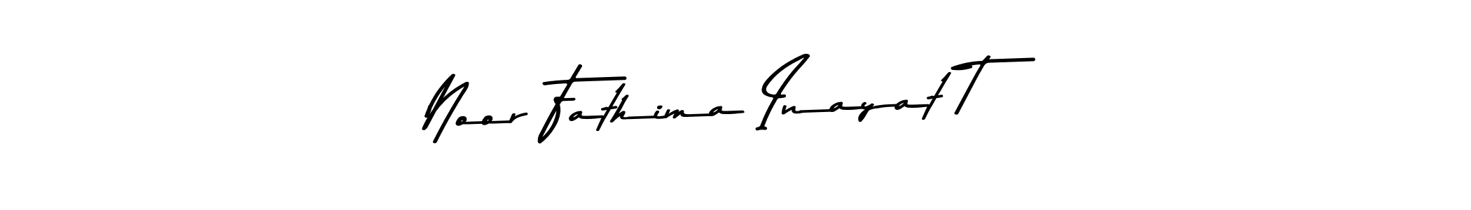 Make a beautiful signature design for name Noor Fathima Inayat T. With this signature (Asem Kandis PERSONAL USE) style, you can create a handwritten signature for free. Noor Fathima Inayat T signature style 9 images and pictures png