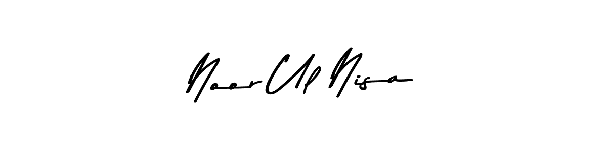 How to make Noor Ul Nisa name signature. Use Asem Kandis PERSONAL USE style for creating short signs online. This is the latest handwritten sign. Noor Ul Nisa signature style 9 images and pictures png