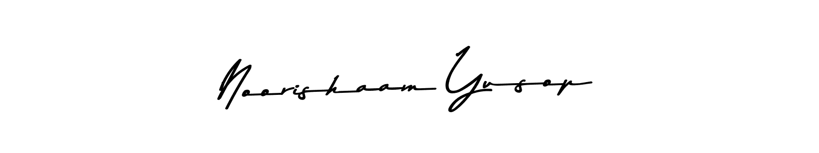 Use a signature maker to create a handwritten signature online. With this signature software, you can design (Asem Kandis PERSONAL USE) your own signature for name Noorishaam Yusop. Noorishaam Yusop signature style 9 images and pictures png